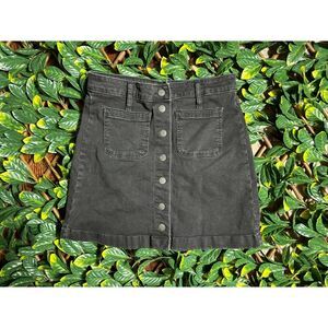 Madewell Black Denim Mini Skirt Size 27